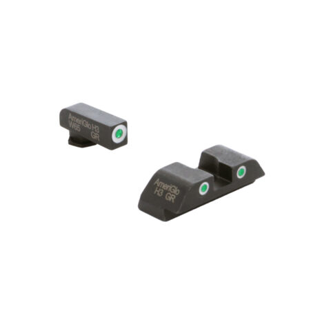 AmeriGlo Classic 3-Dot Night Sights for Glock Gen5 9/40, Green/White