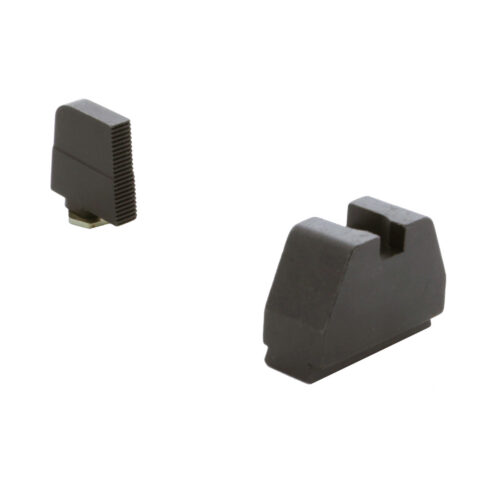AmeriGlo 7XL Optic Compatible Sight Set for Glock, Black Serrated