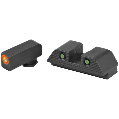 AmeriGlo Trooper Tritium Sights for Glock 17/19 Gen5, Orange Outline