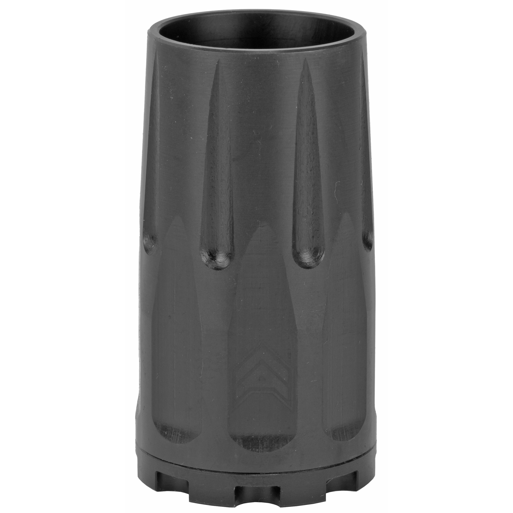 Angstadt Arms Blastwave 9mm blast diverter, black nitride, front view