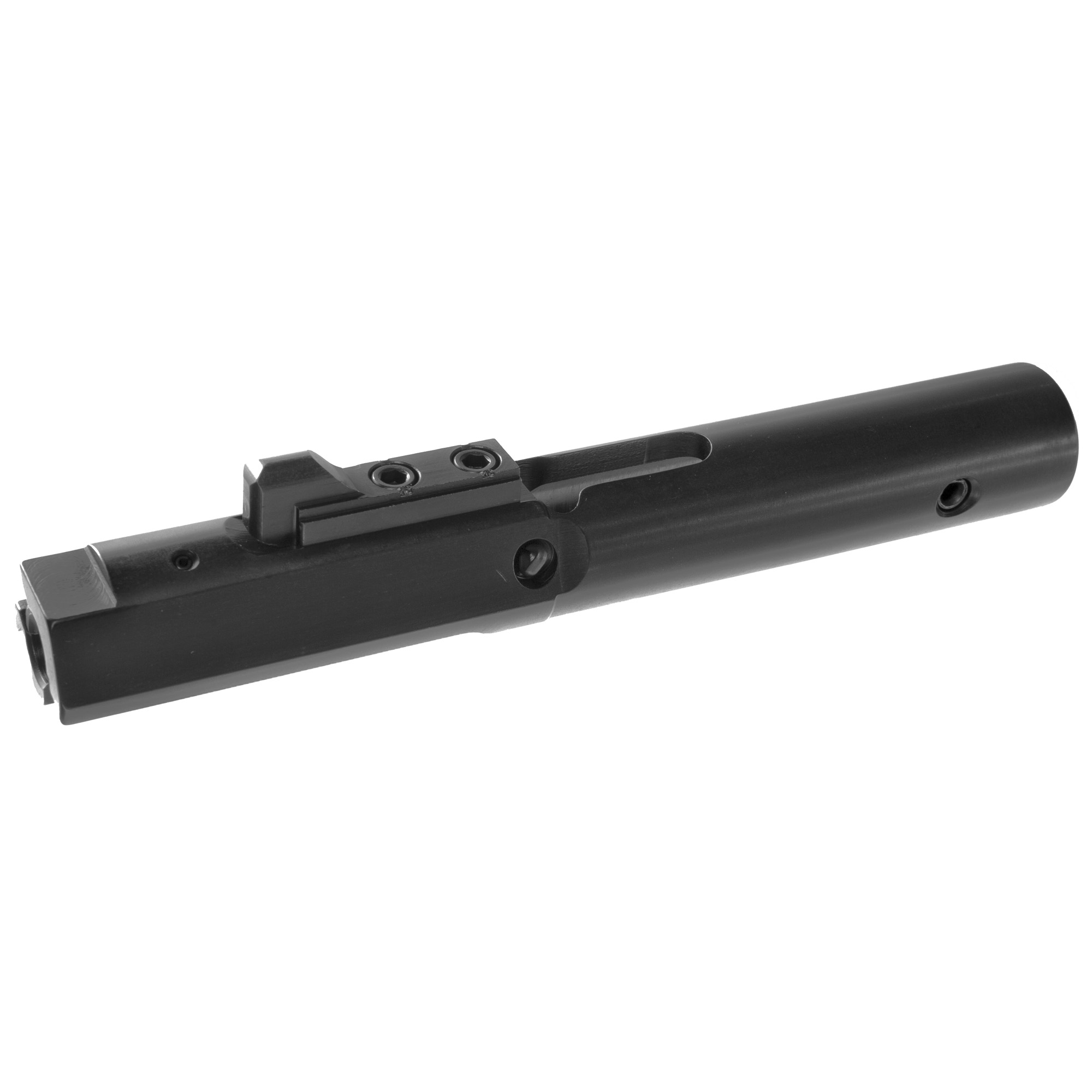 Black Angstadt Arms 9mm bolt carrier group shown at an angle