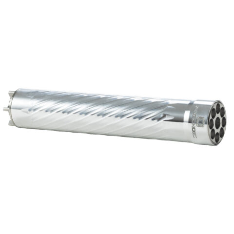 Anechoic AnechoX 22 Suppressor, .22 LR, 1/2x28 Thread, Raw Titanium