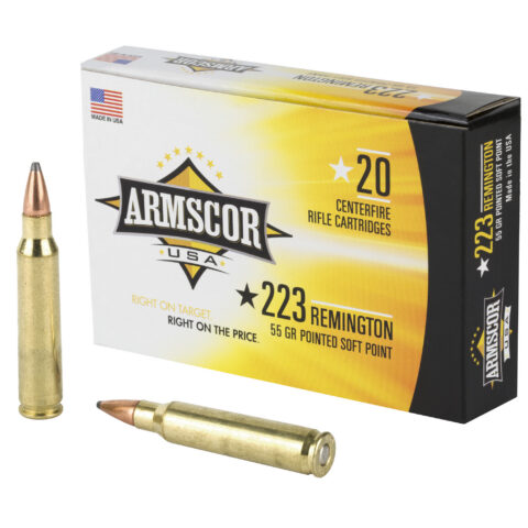 Armscor 223 Remington 55gr Pointed Soft Point, 20 Rounds
