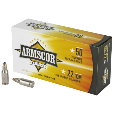 Armscor 22 TCM 40gr Jacketed Hollow Point, 50 Rounds