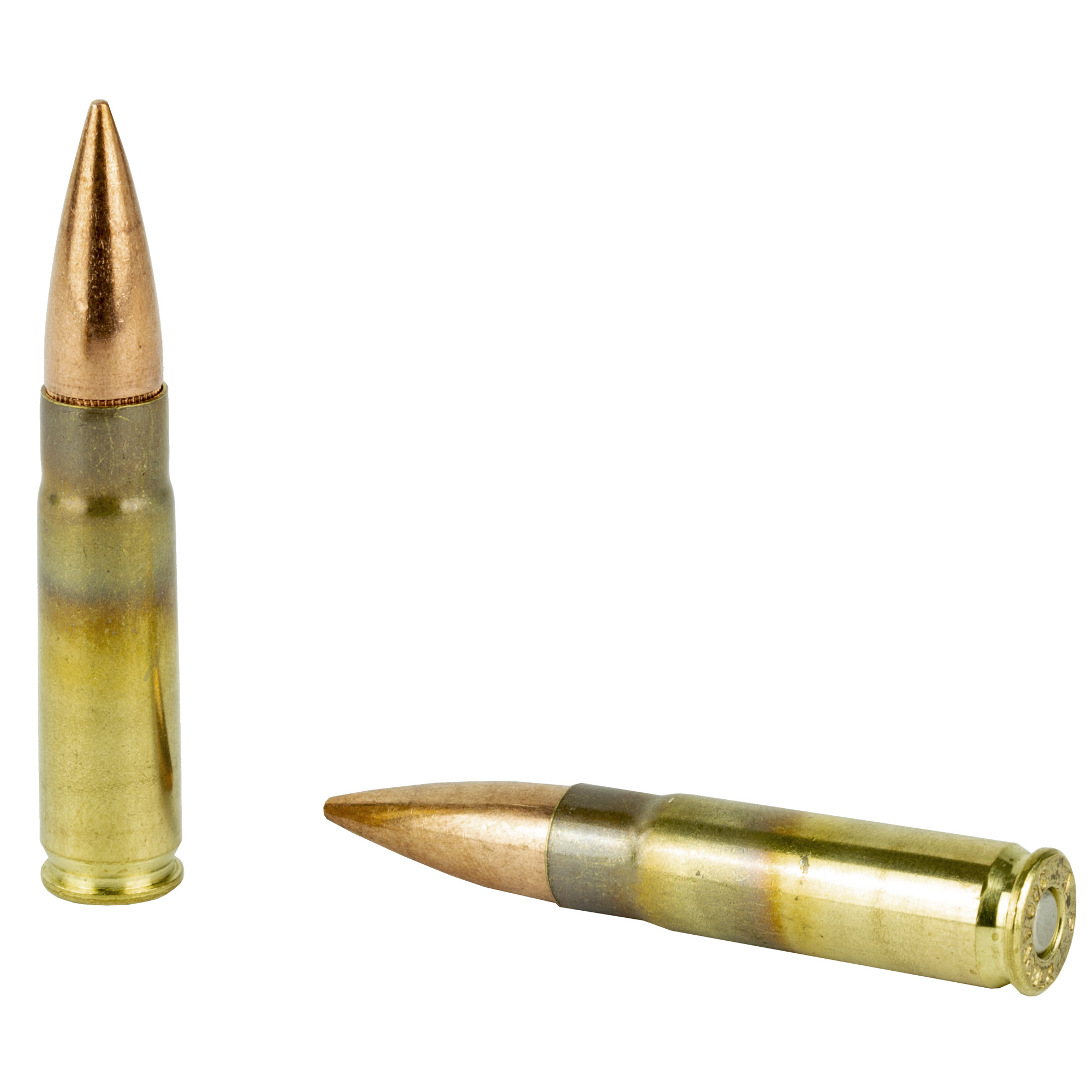 Two Armscor 300 AAC Blackout full metal jacket cartridges on white background