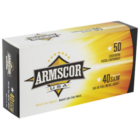 Armscor USA 40 S&W 180gr FMJ, 50 Rounds