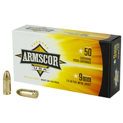 Armscor 9mm 115gr FMJ, 50 Rounds