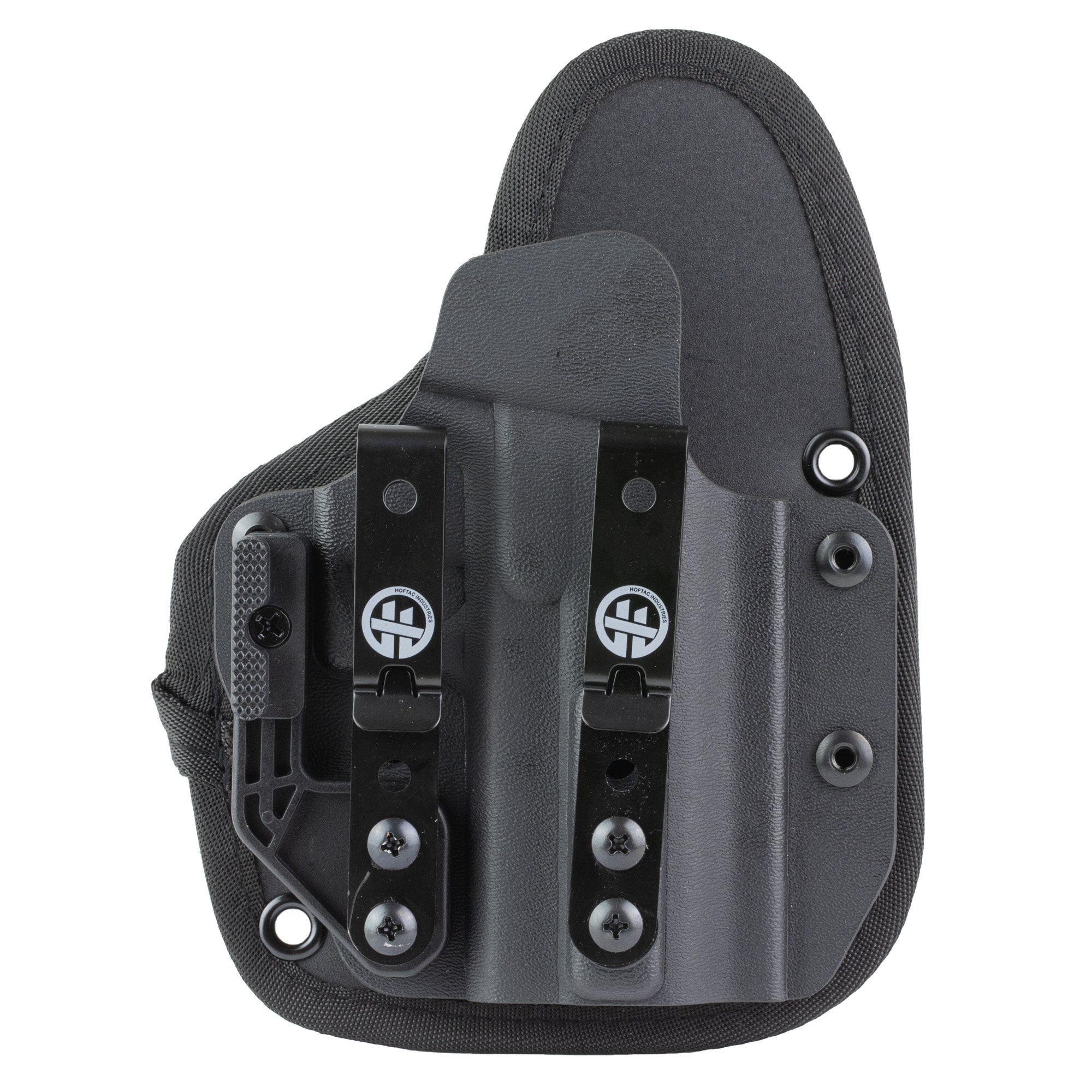 Hoftac OmniCarry black Kydex inside waistband holster with clips, right hand