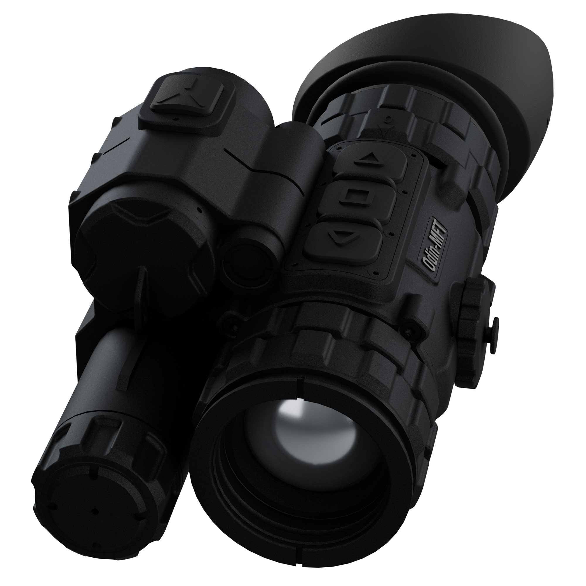 ATN Odin 6 MFT thermal optic, angled top view showing eyecup and control buttons