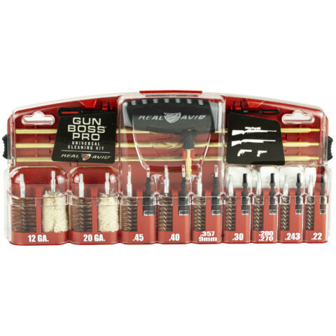 Real Avid Gun Boss Pro Universal Cleaning Kit, .22-.45 Cal, 12 & 20 Ga