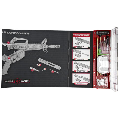 Real Avid Master Cleaning Station AR15 Cleaning Kit With Gun Mat