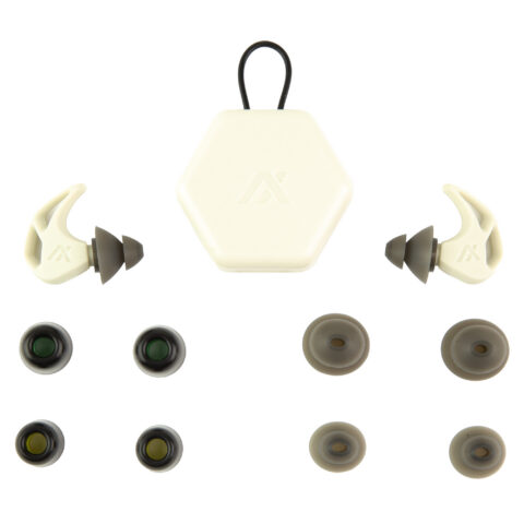 AXIL X20 Earplugs, Bone White, Silicone and Foam Tips with Carry Case