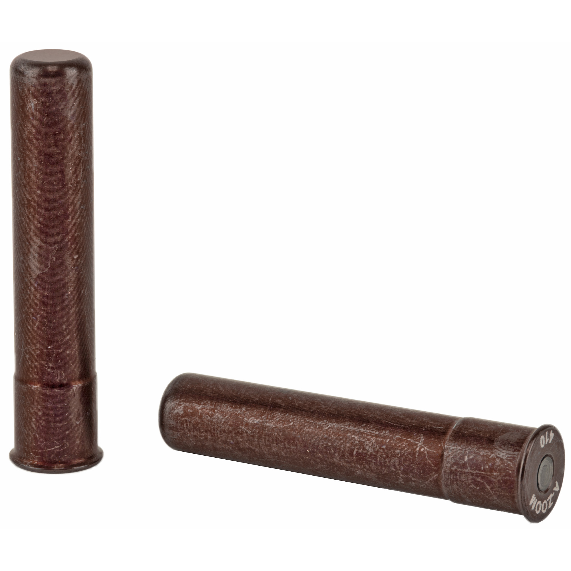 A-Zoom 410 snap cap standing upright beside a second cap lying down showing the stamped 410 base