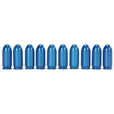 A-Zoom Snap Caps for .45 ACP, 10 Pack, Blue Aluminum