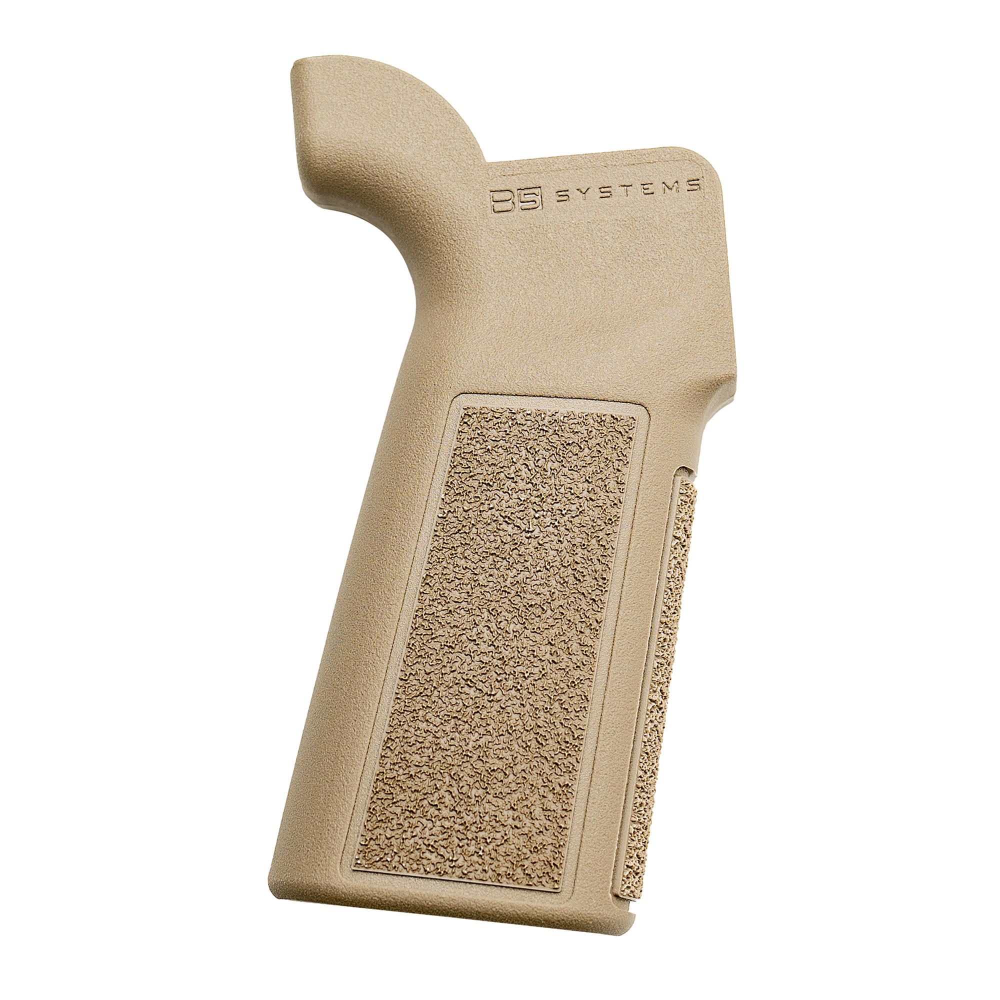 B5 Systems P-Grip in Flat Dark Earth with textured grip panels and logo