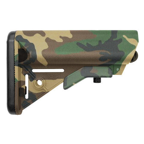 B5 Systems SOPMOD Stock for AR-15, Mil-Spec, Woodland Camo