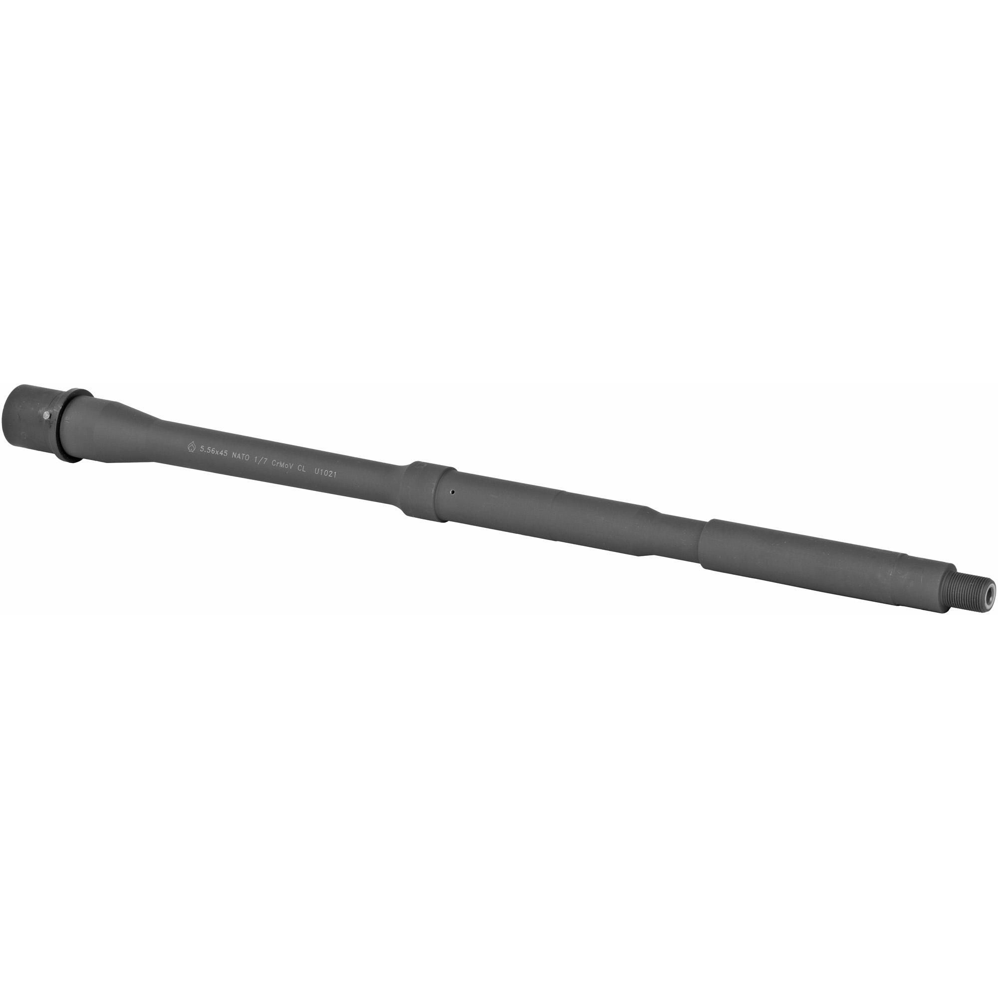 Ballistic Advantage AR-15 barrel with M4 profile, black finish, angled view