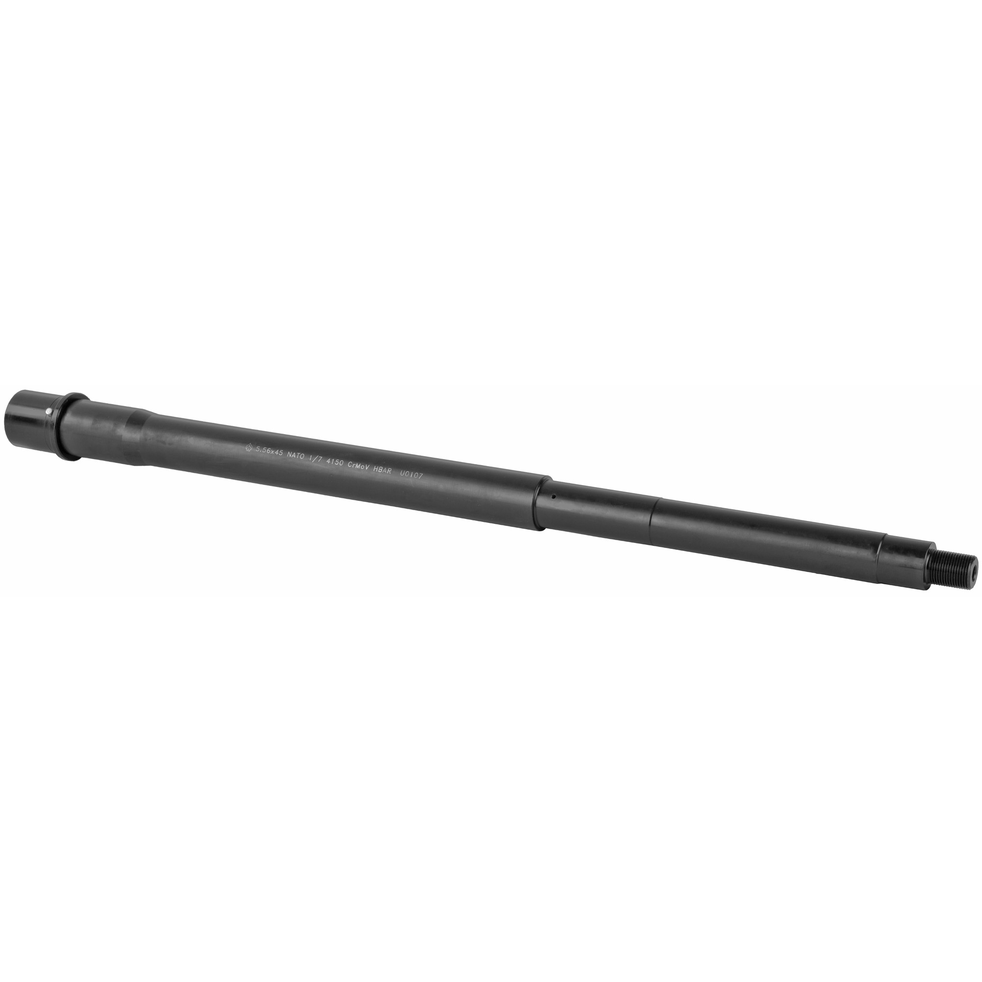 Ballistic Advantage 16 inch barrel angled view showing gas key end and threaded muzzle