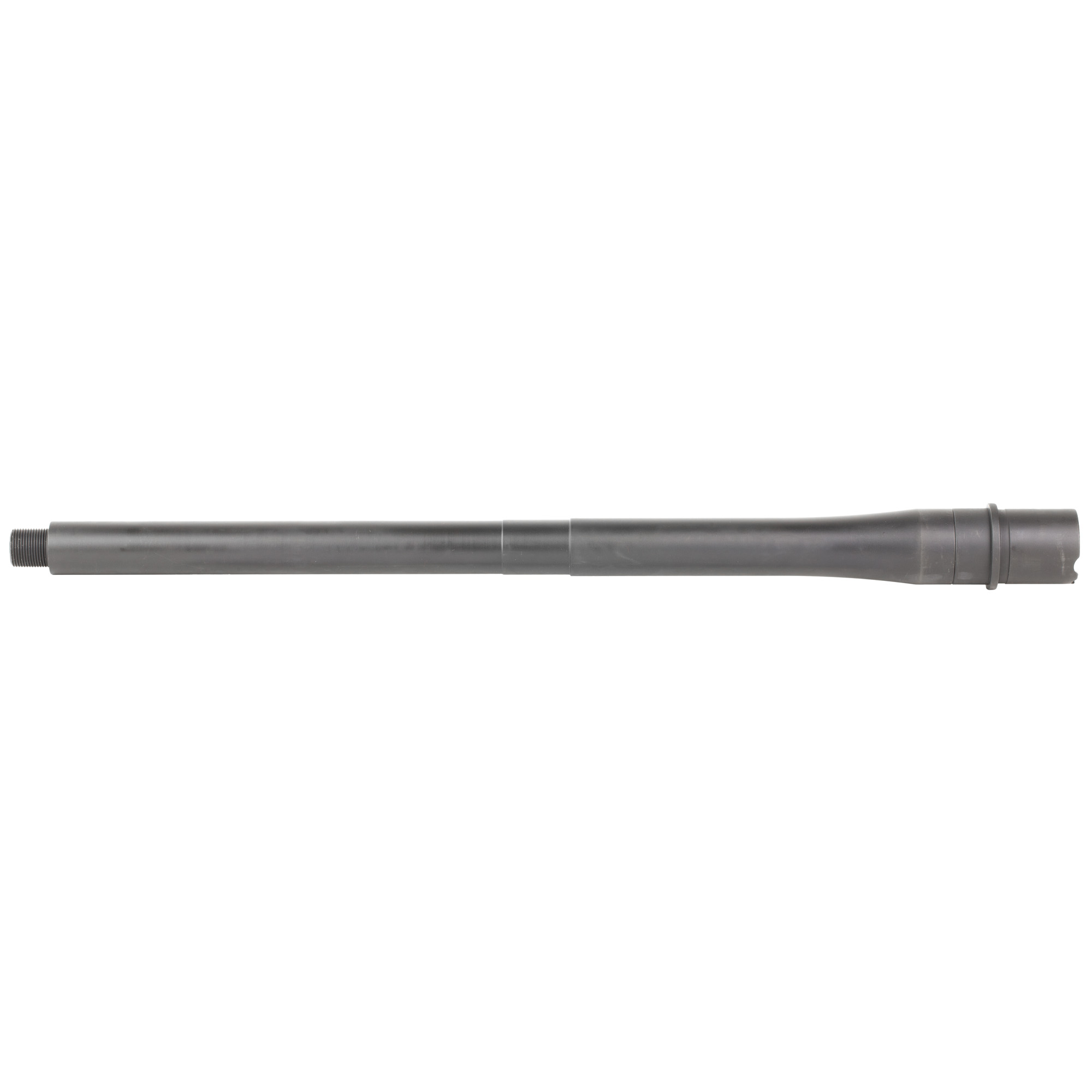 16 inch barrel lying horizontally showing threaded end and gas journal profile