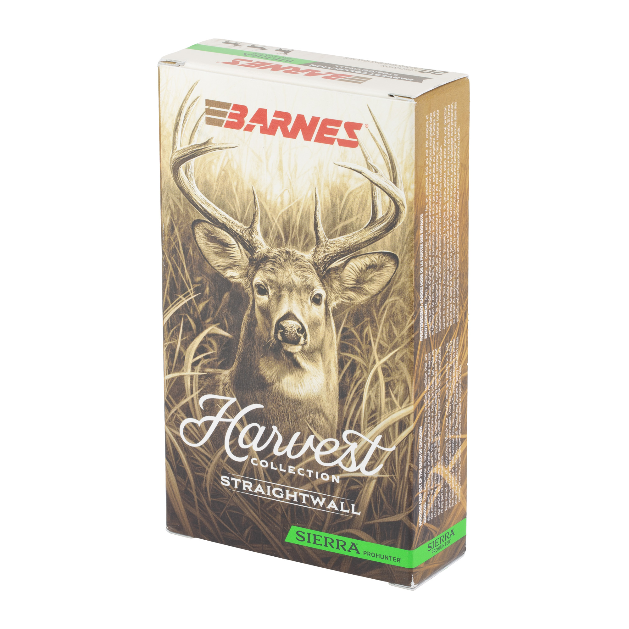 Angled view of Barnes Harvest Collection ammunition box