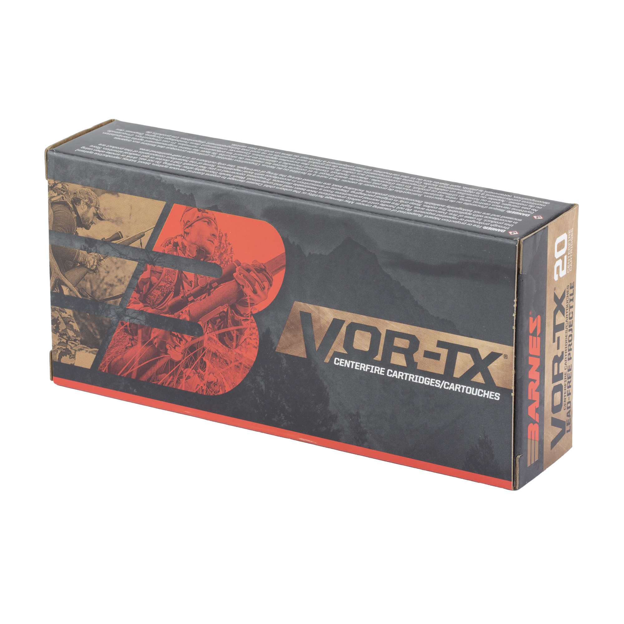 Back of Barnes VOR-TX 20 round ammunition box