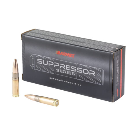Barnes Suppressor Optimized .300 Blackout 205gr Sierra GameKing, 20 Rounds
