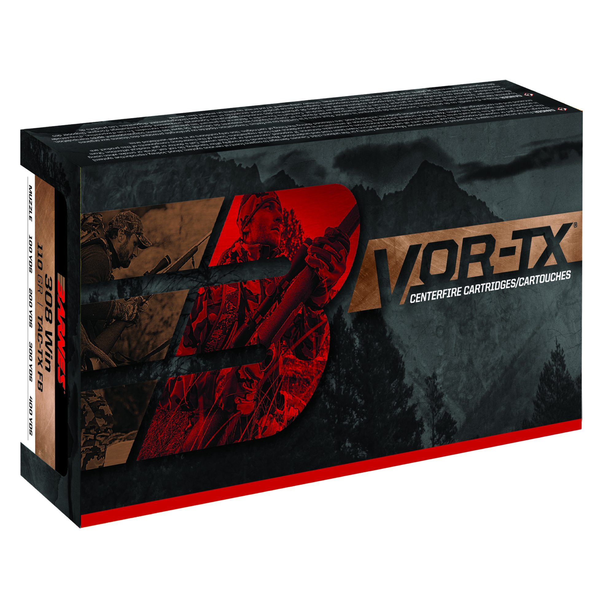 Barnes VOR-TX 350 Legend 170gr TSX Flat Nose, 20 Rounds