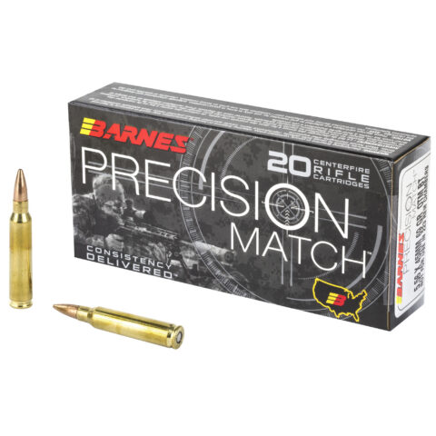 Barnes Precision Match 5.56 NATO 69gr OTM BT, 20 Rounds