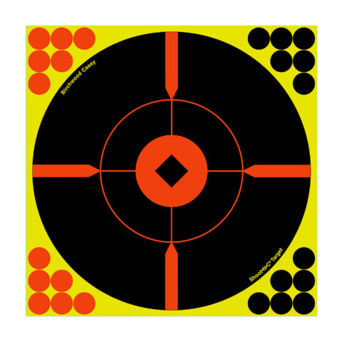 Birchwood Casey Shoot-N-C 12 Crosshair Bullseye Target, 5 Pack