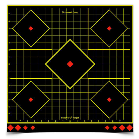 Birchwood Casey Shoot-N-C Sight-In Target, 17.75 in, 5 Targets