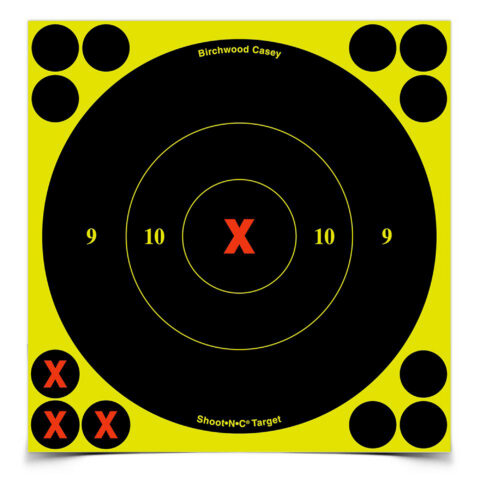 Birchwood Casey Shoot-N-C 6 inch X-Bullseye Targets, 60 Pack