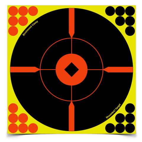 Birchwood Casey Shoot-N-C Crosshair Bullseye Target, 8, 50 Targets