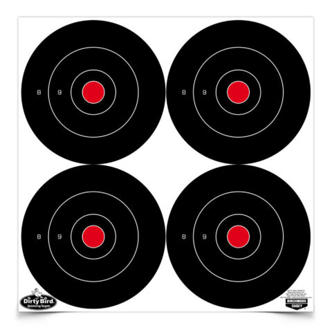 Birchwood Casey Dirty Bird Bullseye Target, Size 6, 48 Targets