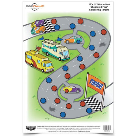 Birchwood Casey Pregame Checkered Flag Target, 12x18, 8 Targets