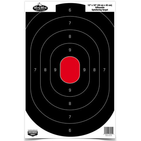 Birchwood Casey Dirty Bird Silhouette Splattering Target, 12x18, 8 Pack