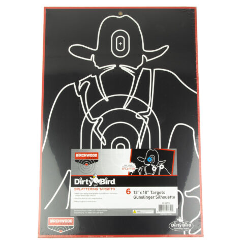 Birchwood Casey Dirty Bird Gunslinger Silhouette Target, 12x18, 6 Pack