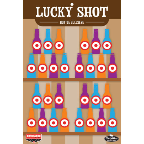 Birchwood Casey Dirty Bird Lucky Shot Bottle Target, 12x18, 6 Pack