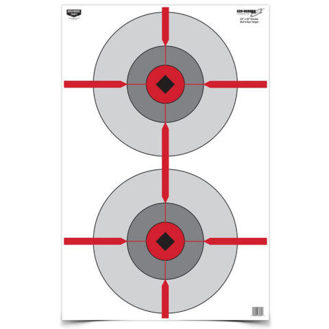 Birchwood Casey Eze-Scorer Double Bull's-Eye Target, 23x35, 100 Pack