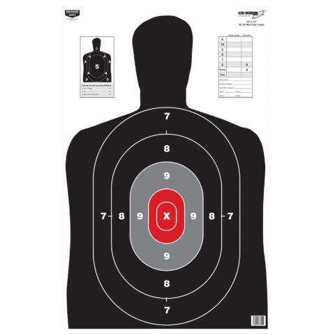 Birchwood Casey BC27 Eze-Scorer Target, 23x35, Red Core, 100 Pack