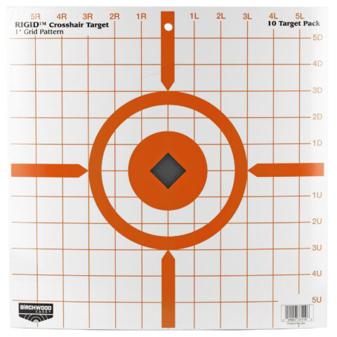 Birchwood Casey Rigid Crosshair Sight-In Target, 12 Inch, 10 Pack