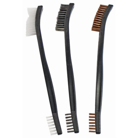 Birchwood Casey Utility Brushes, 3-Pack Bronze, Nylon, Stainless