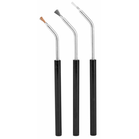Birchwood Casey Angled Brushes 3-Pack, Bronze, Nylon and Stainless