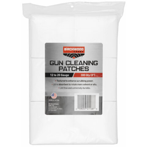 Birchwood Casey Cleaning Patches 12-20 Gauge, 3 inch, 300 Count