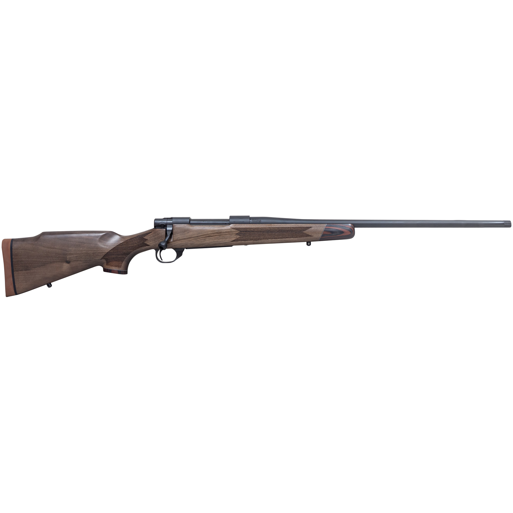 Howa M1500 bolt-action rifle with walnut stock and black barrel