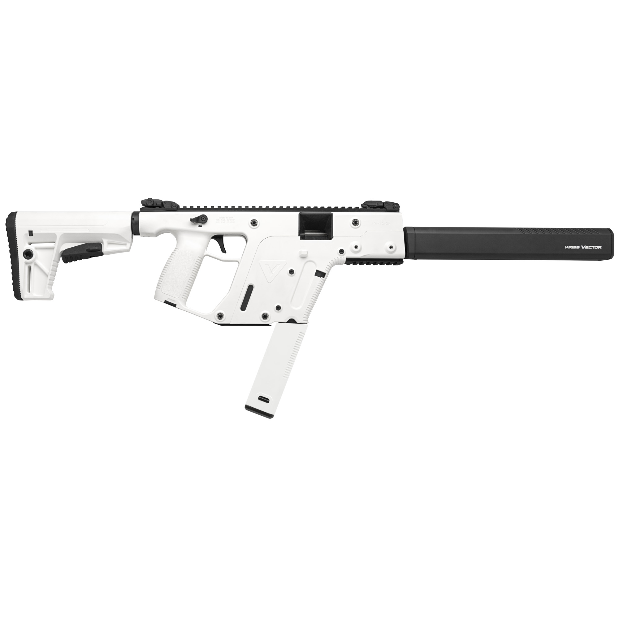 KRISS Vector CRB Gen II left side view in Alpine White with 40-round magazine