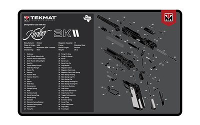 TekMat Kimber 2K11 Cleaning Mat, 17 Inch, Black