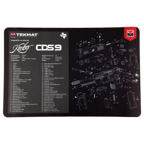 TekMat Cleaning Mat for Kimber CDS9, 17 Inch Black