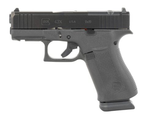 Glock 43X MOS 9mm, 3.41" Barrel, 15+1, Black