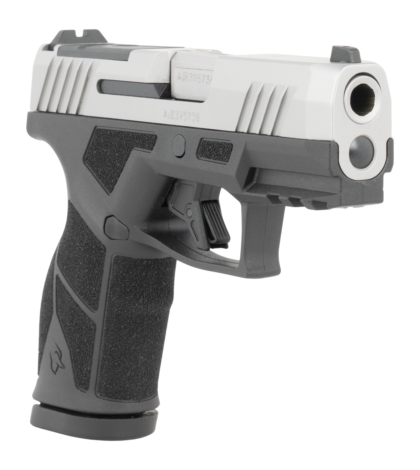 Taurus GX2 9mm pistol angled front view showing muzzle and optic-ready slide