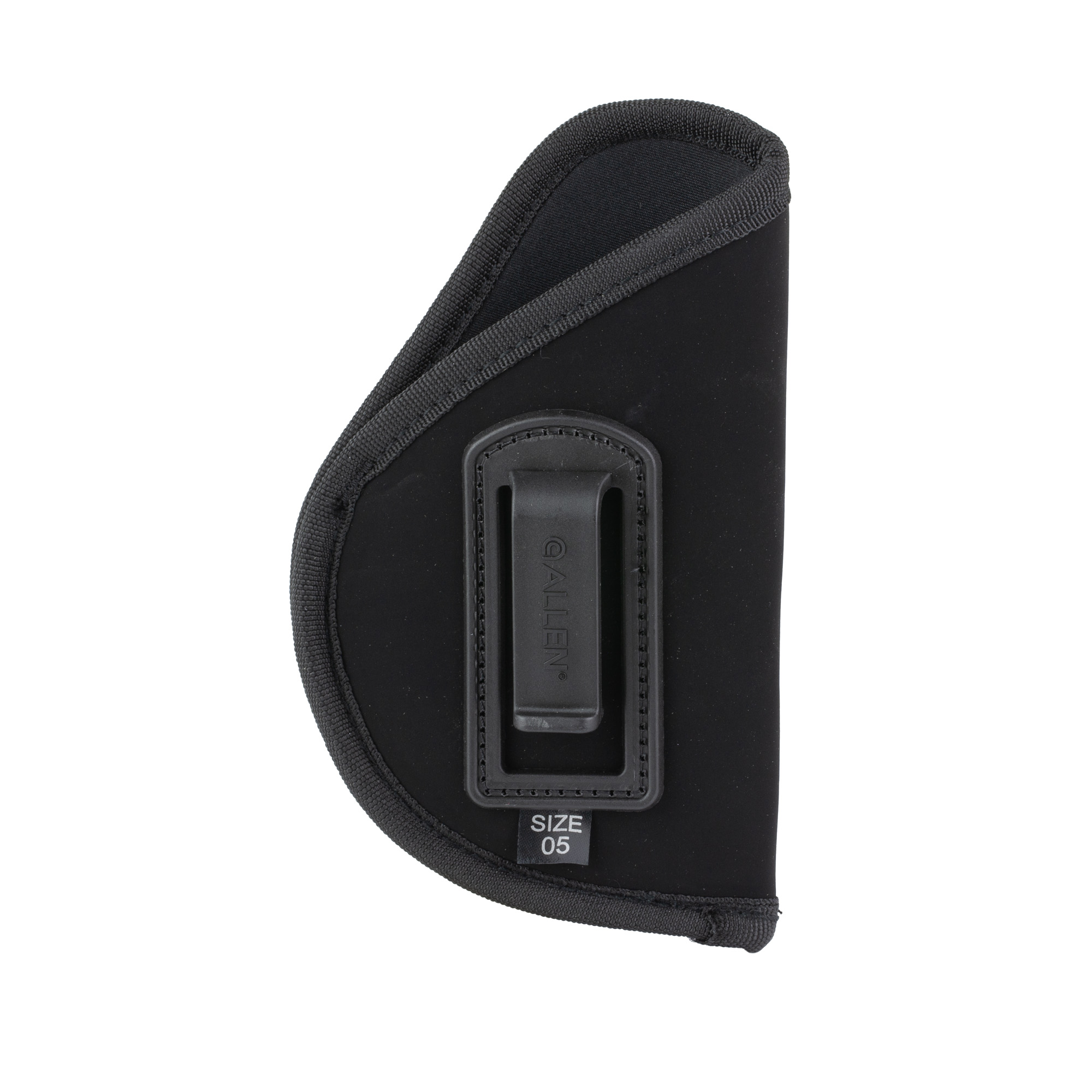 Allen size 05 inside-the-waistband holster in black with molded belt clip